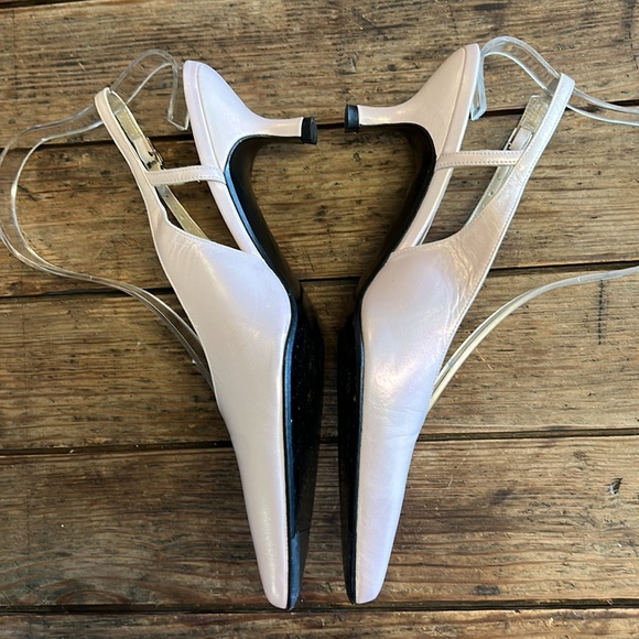 Stuart Weitzman Pink sling back kitten heels sz6.5N - Picture 3 of 12